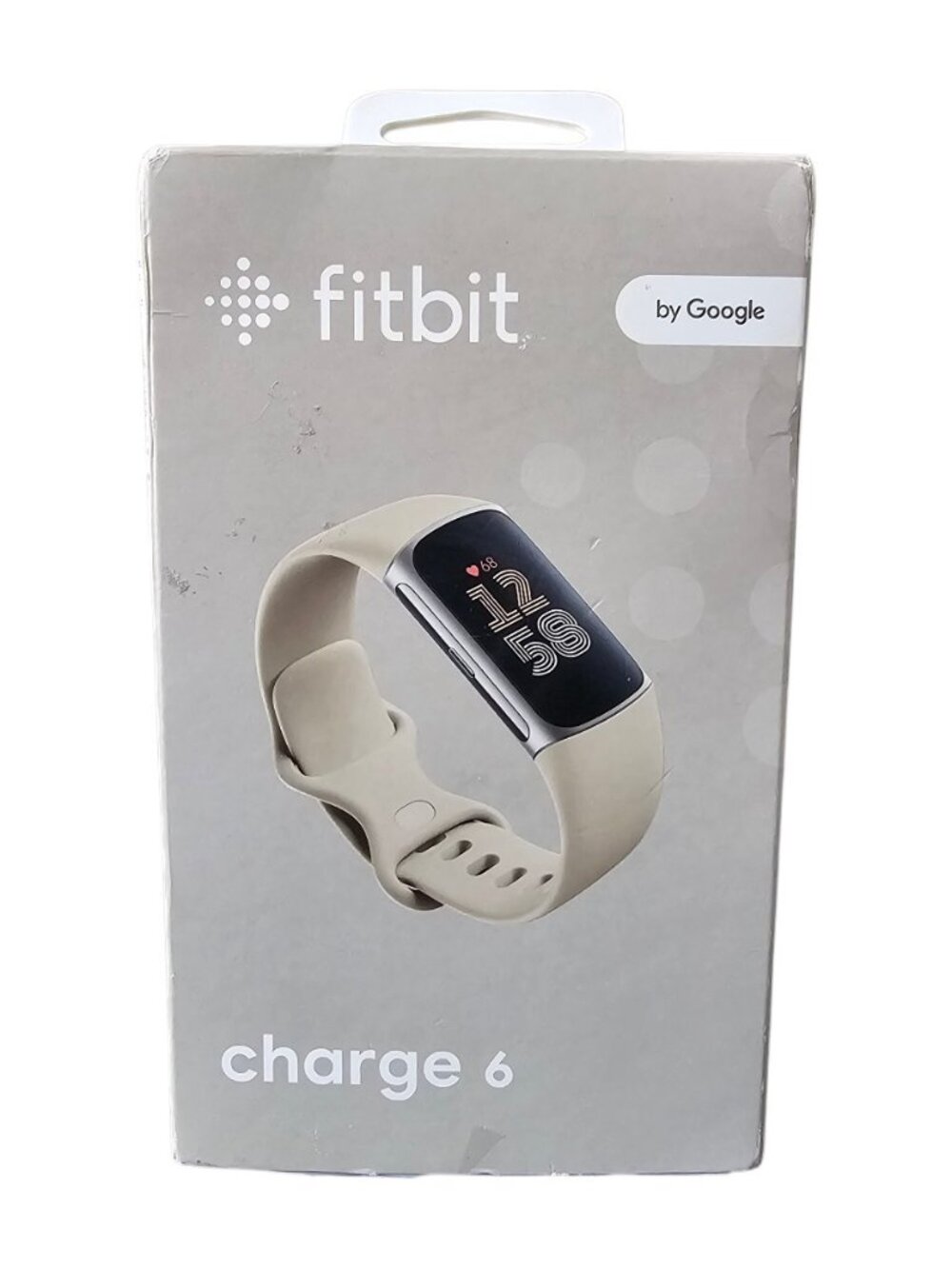NEW Fitbit Charge 6 Fitness Tracker Porcelain/Silver GPS Heart Rate Google Apps